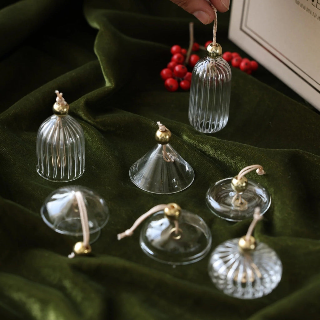 Bon Borosilicate Glass Christmas Ornaments, Set of 4