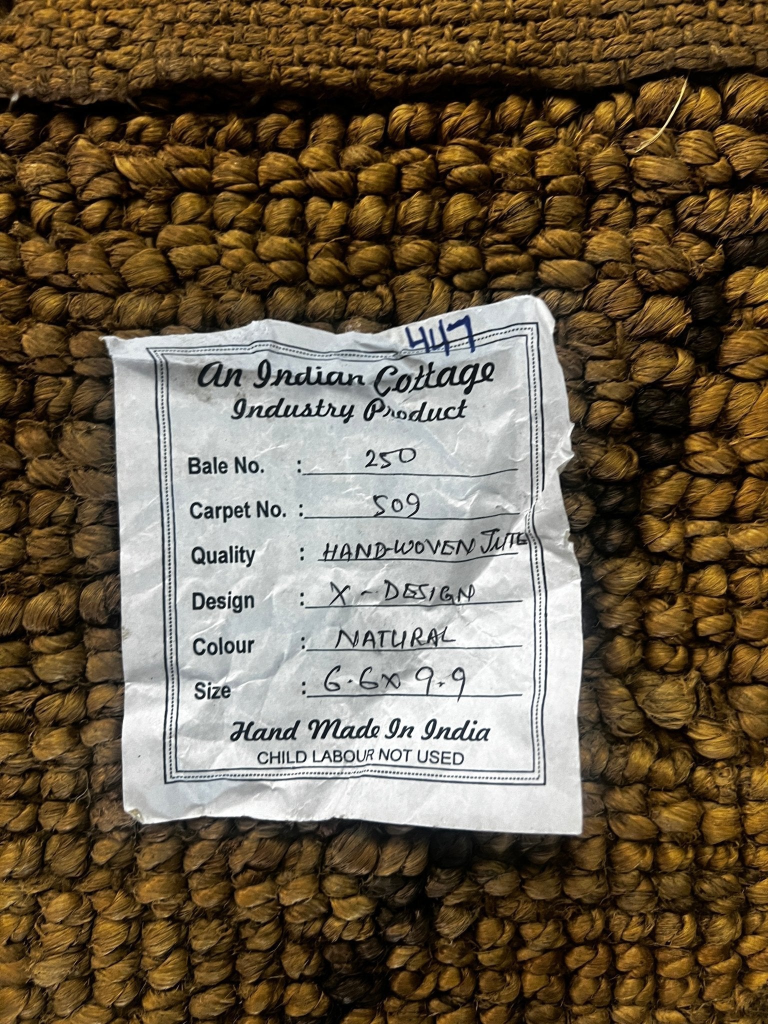 Agent Jones 6.6x9.9 Natural Black Jute Soumak
