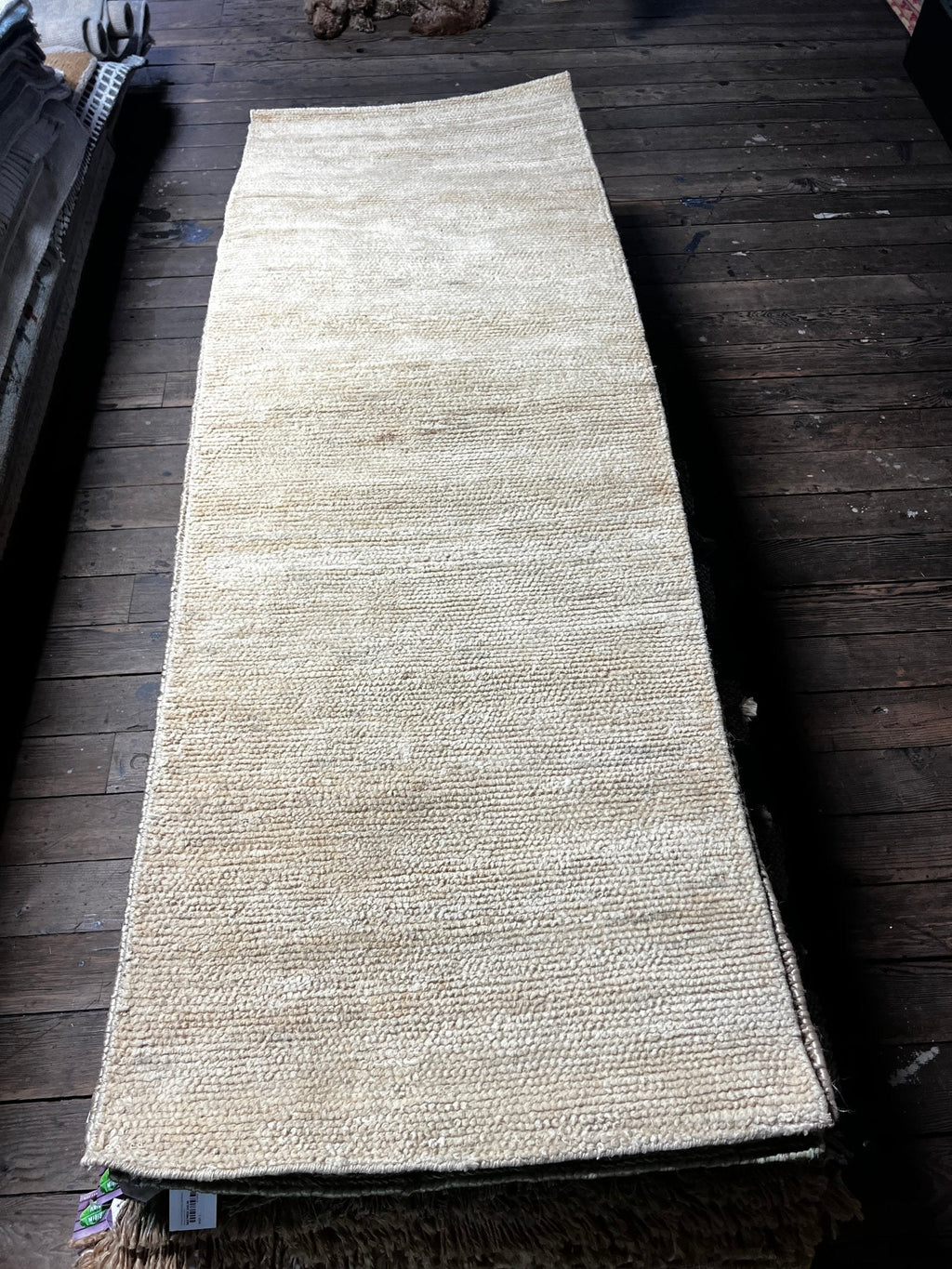 Arthur Dietrich 2.6x8 Tip Sheared Durrie Jute Runner Rug (Multiple Colors)
