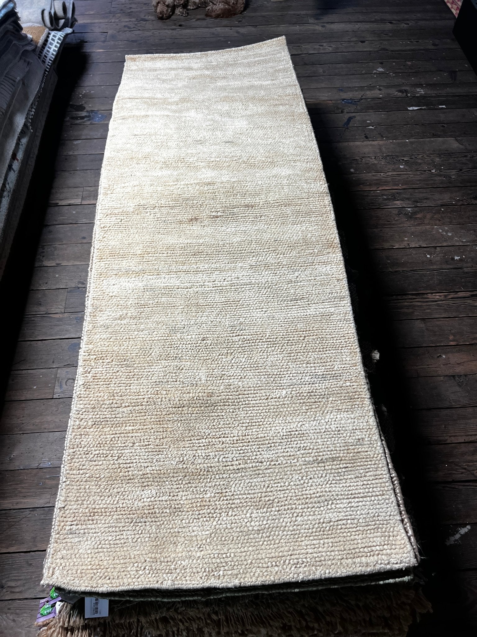 Arthur Dietrich 2.6x8 Tip Sheared Durrie Jute Runner Rug (Multiple Colors)