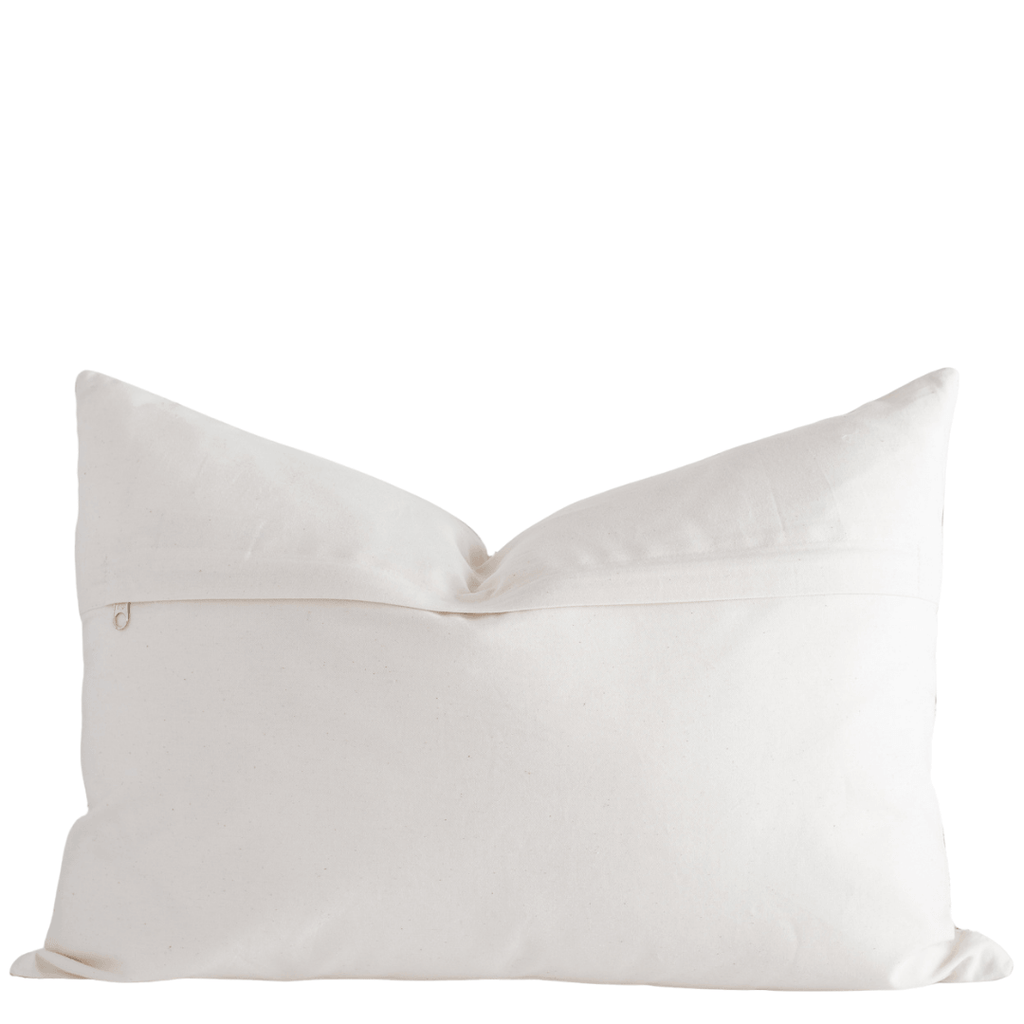 Fiora Floral Block Printed Pillow Cover | Olive Green | Lumbar