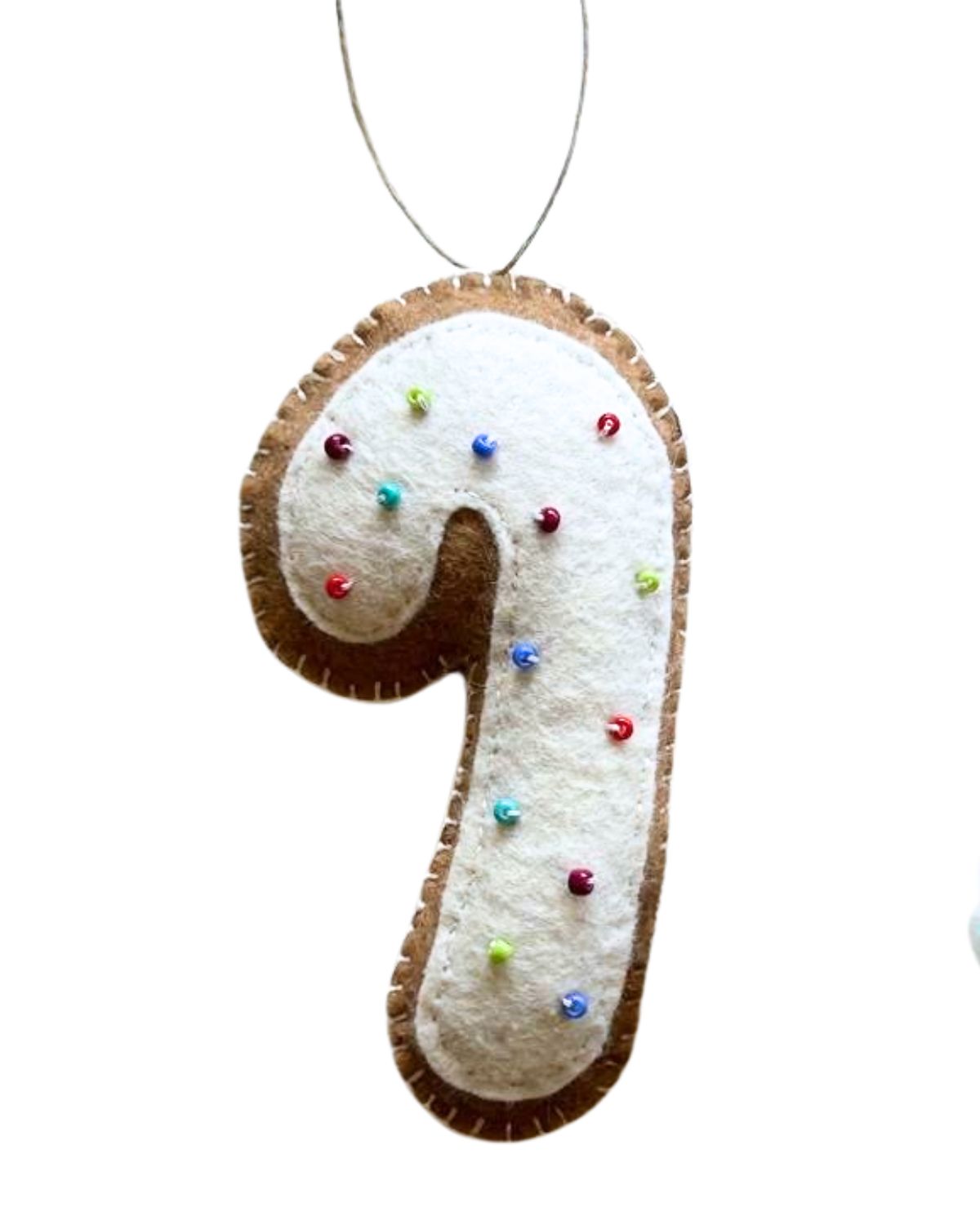 Felt Christmas Cookie Ornaments, Set of 3