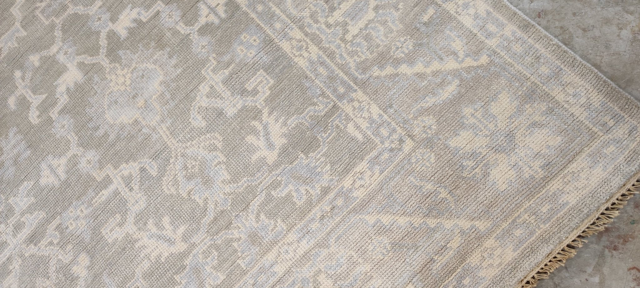 Beth Martin 8.3x10 Grey and Silver Hand-Knotted Oushak Rug - CLEARANCE 50% OFF