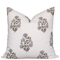 Decorative pillow with floral pattern on a white background