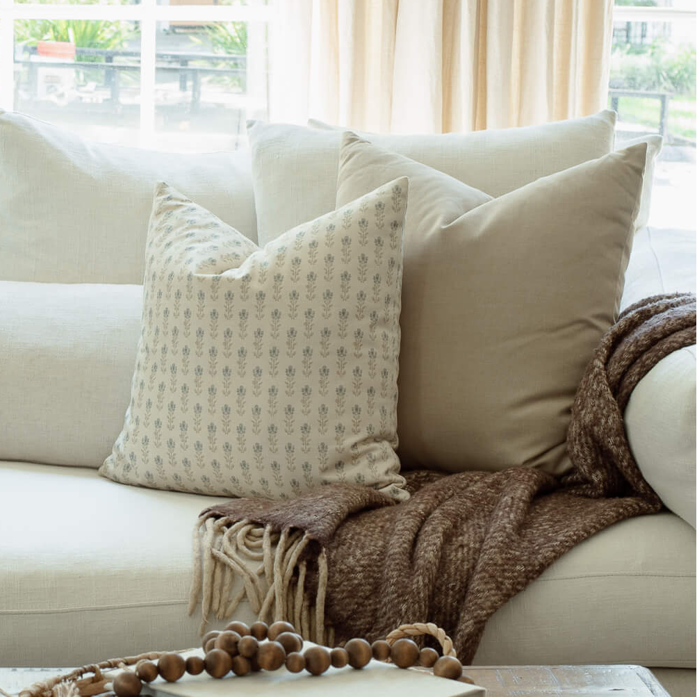 Stella Blue Floral Pillow Cover
