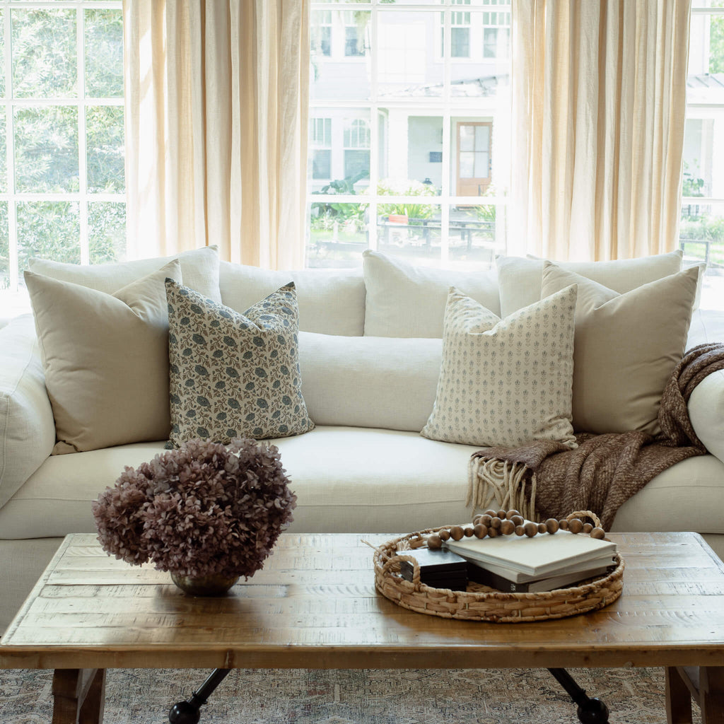 Stella Blue Floral Pillow Cover