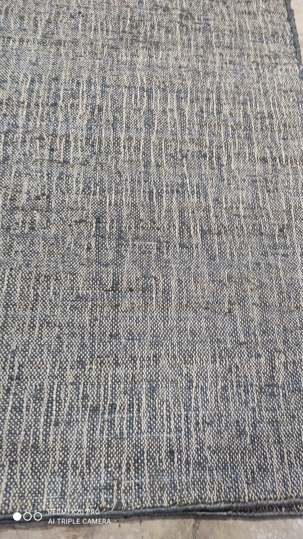 Bobby Catalano 2.6X8.6 Blue Grey Durrie Jute Runner Rug