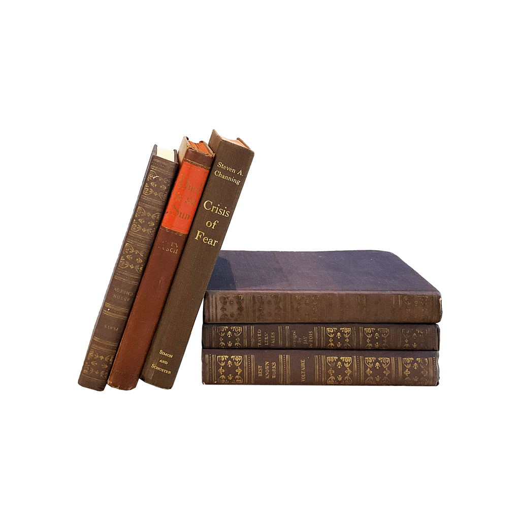 Vintage & Antique Books - Dark Brown