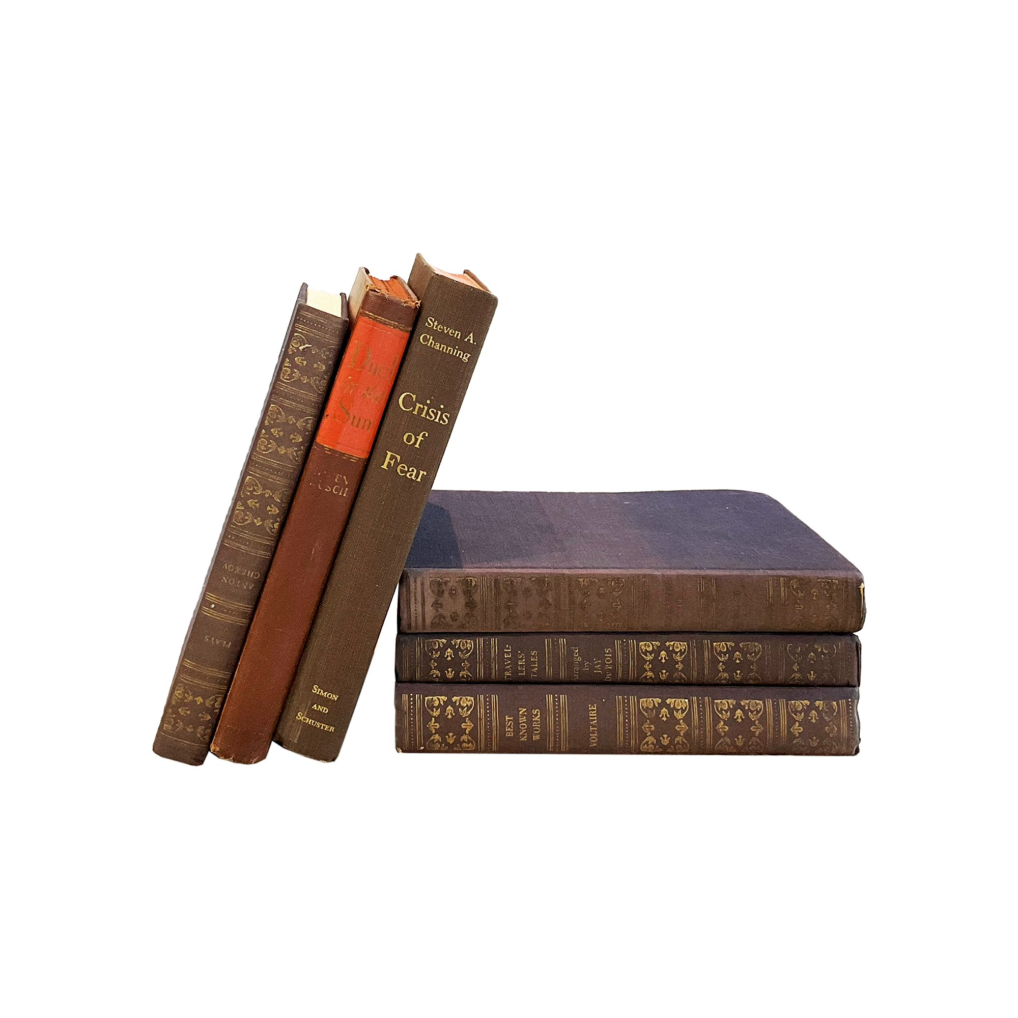 Vintage & Antique Books - Dark Brown