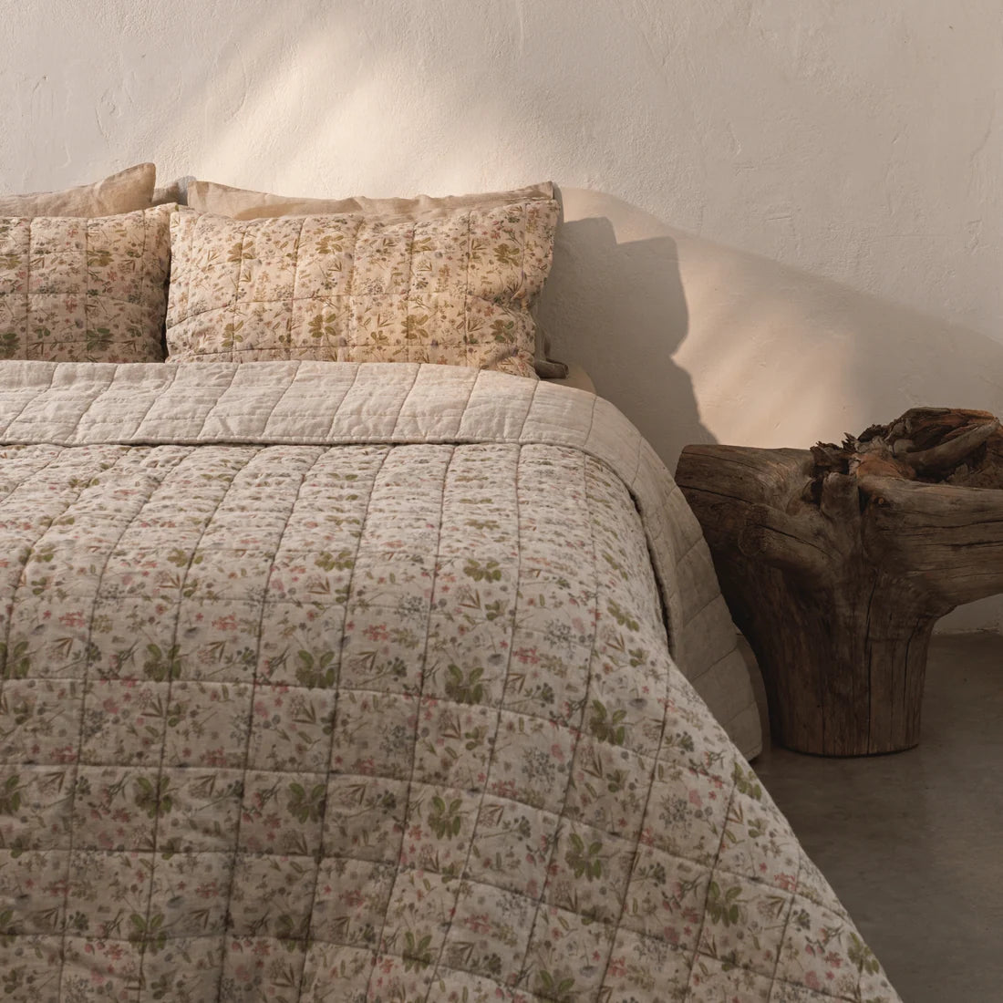 Reversible Linen Quilted Blanket | Botany 2 & Melange