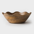 Scalloped Mangowood Serving Bowl | Small or Medium | Sorelle Rossi