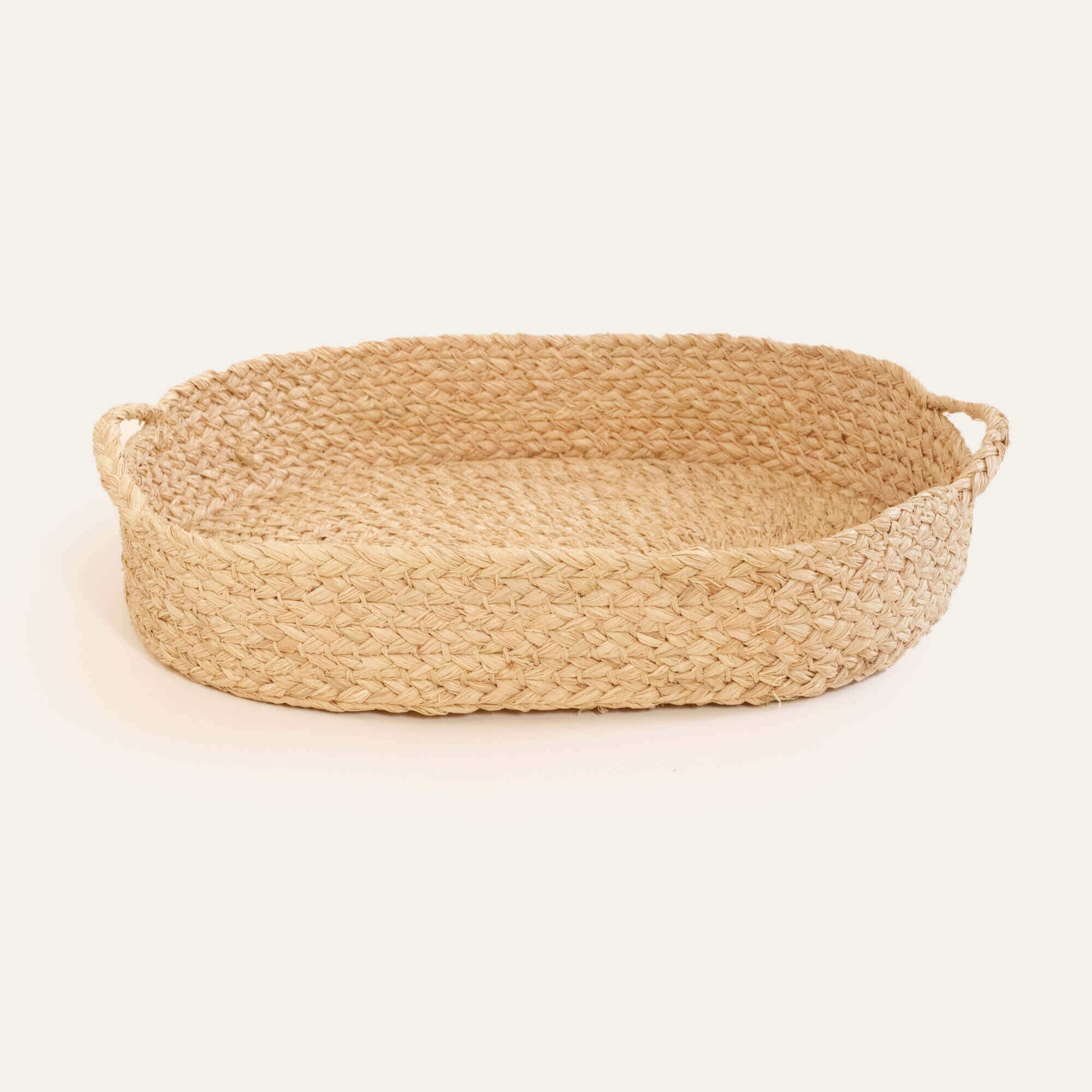 Raffia Nesting Trays – Set of 3 | Handwoven Serving Trays