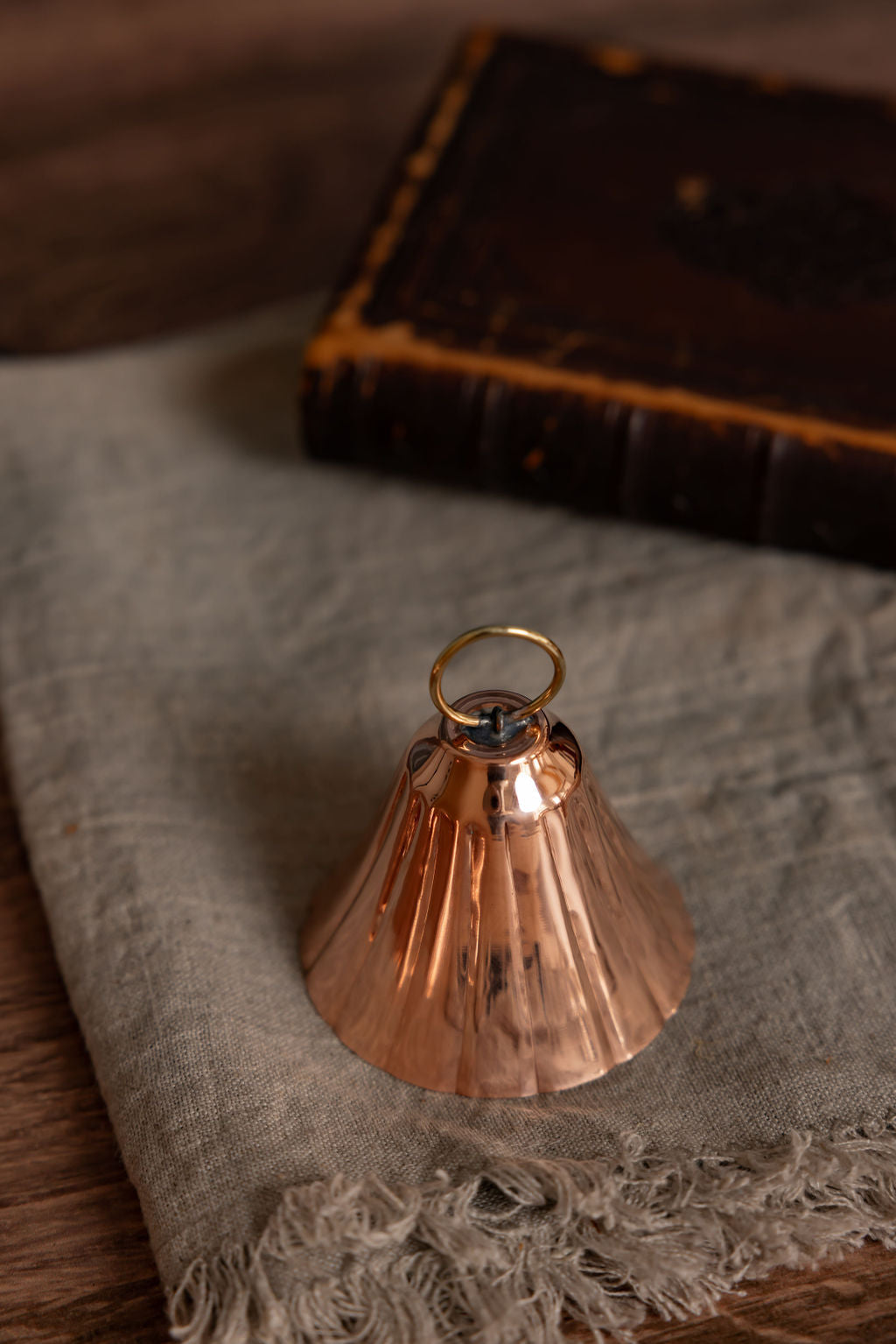 Vintage-Inspired Copper Bell Ornaments, Set of 2 or 4