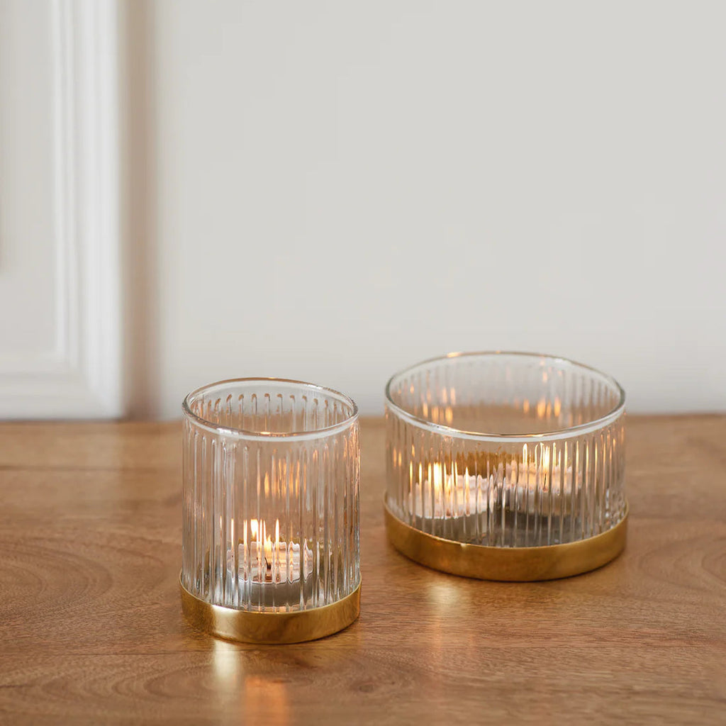 Fluted Glass Votive Set | Fleck | Sorelle Rossi Shoppe