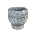Carved Stone Pedestal Bowl