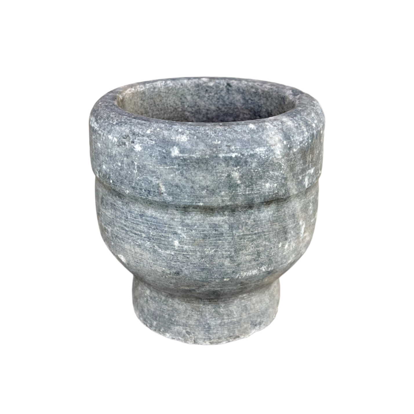 Carved Stone Pedestal Bowl