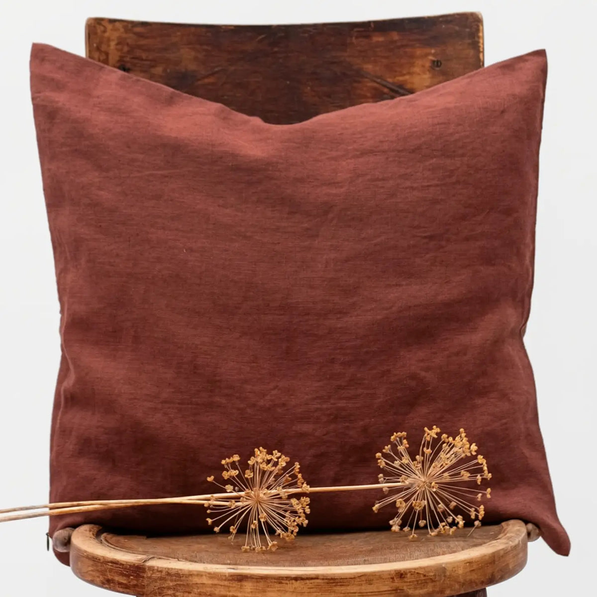 Chocolate Linen Pillow Covers | Set of 2