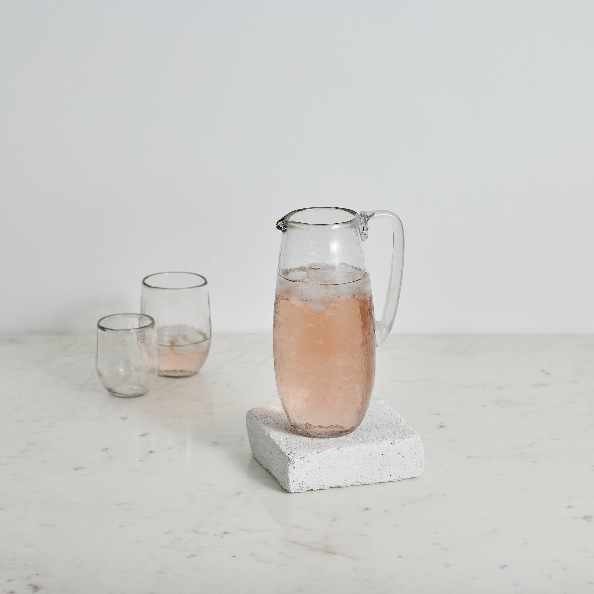 Glass Pitcher – Pebbled Handcrafted Pitcher