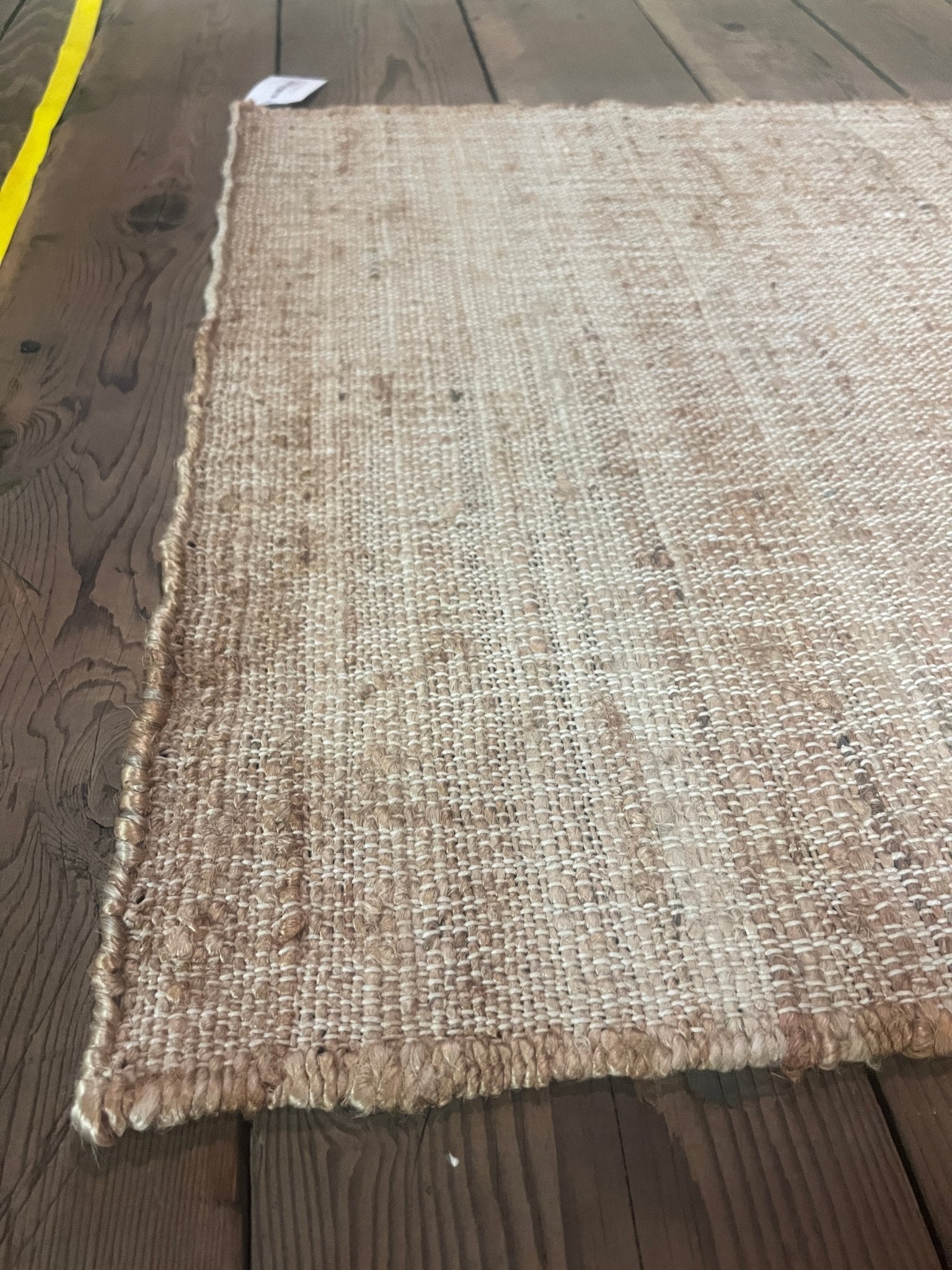 David Kane 2.6x8 Thin Weaved Natural Jute Runner Rug