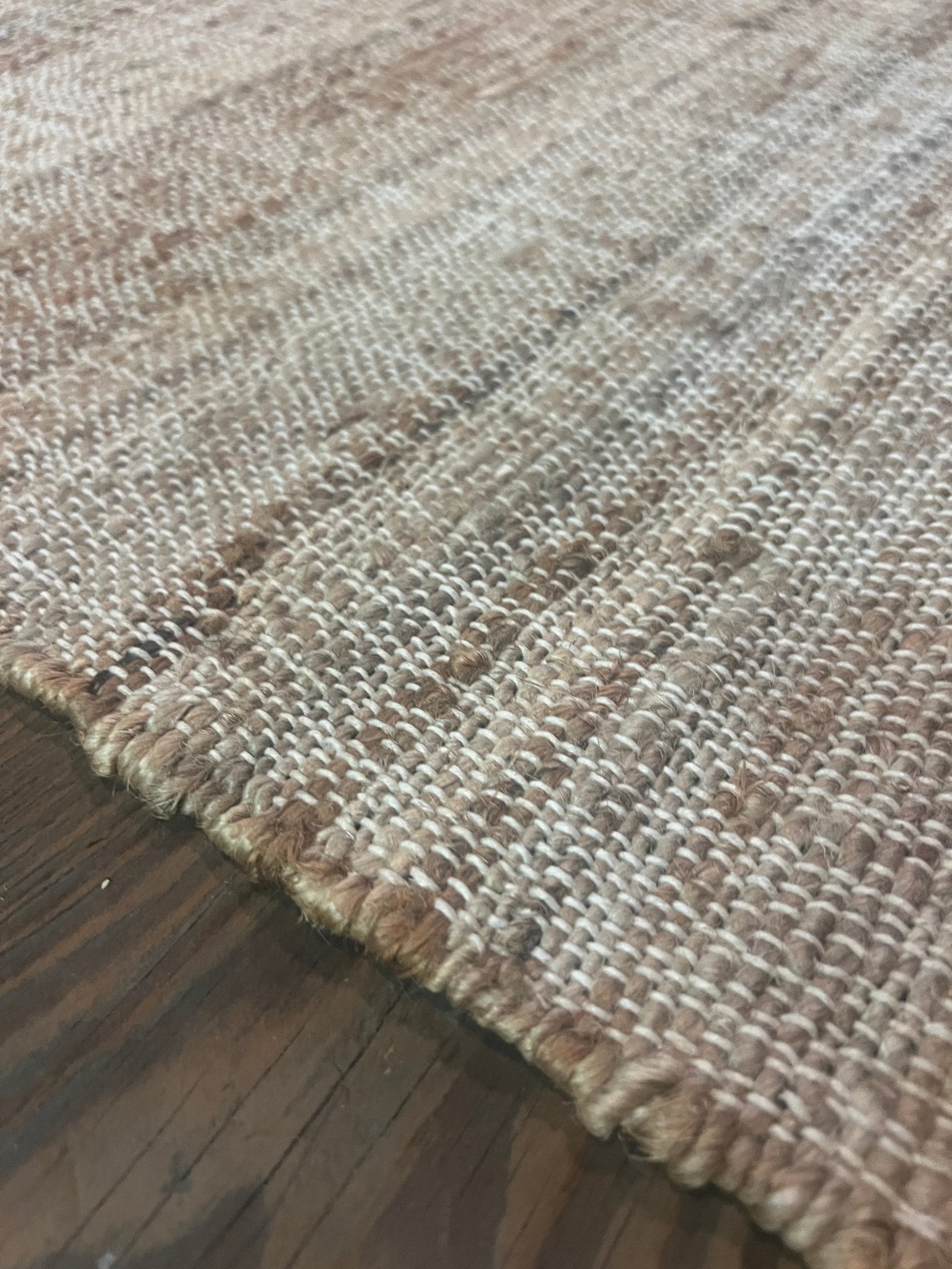 David Kane 2.6x8 Thin Weaved Natural Jute Runner Rug