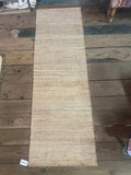David Kane 2.6x8 Thin Weaved Natural Jute Runner Rug