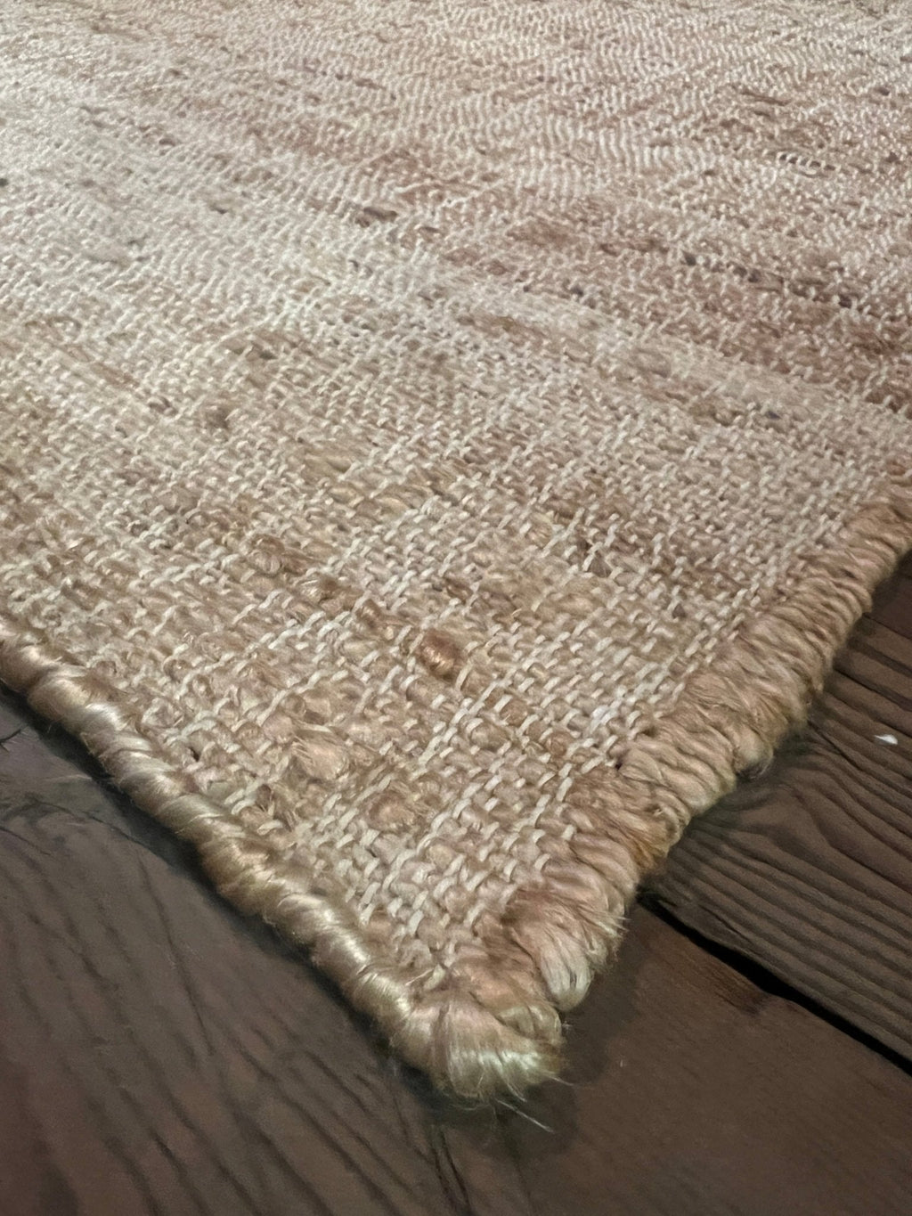 David Kane 2.6x8 Thin Weaved Natural Jute Runner Rug