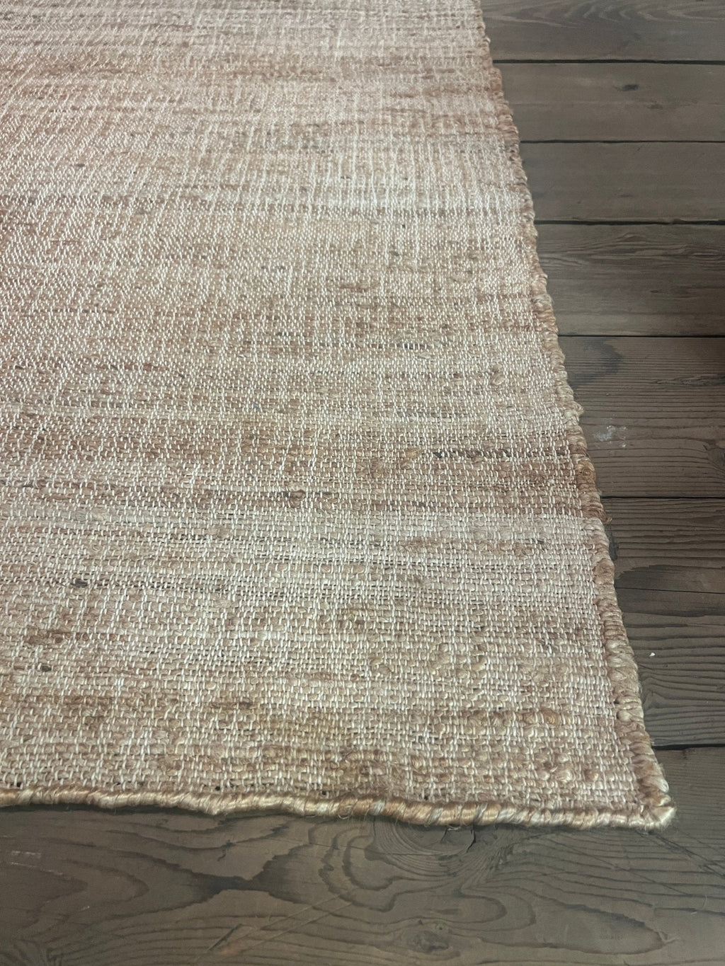 David Kane 2.6x8 Thin Weaved Natural Jute Runner Rug