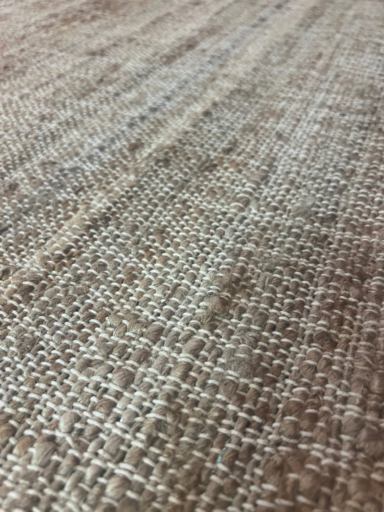 David Kane 2.6x8 Thin Weaved Natural Jute Runner Rug