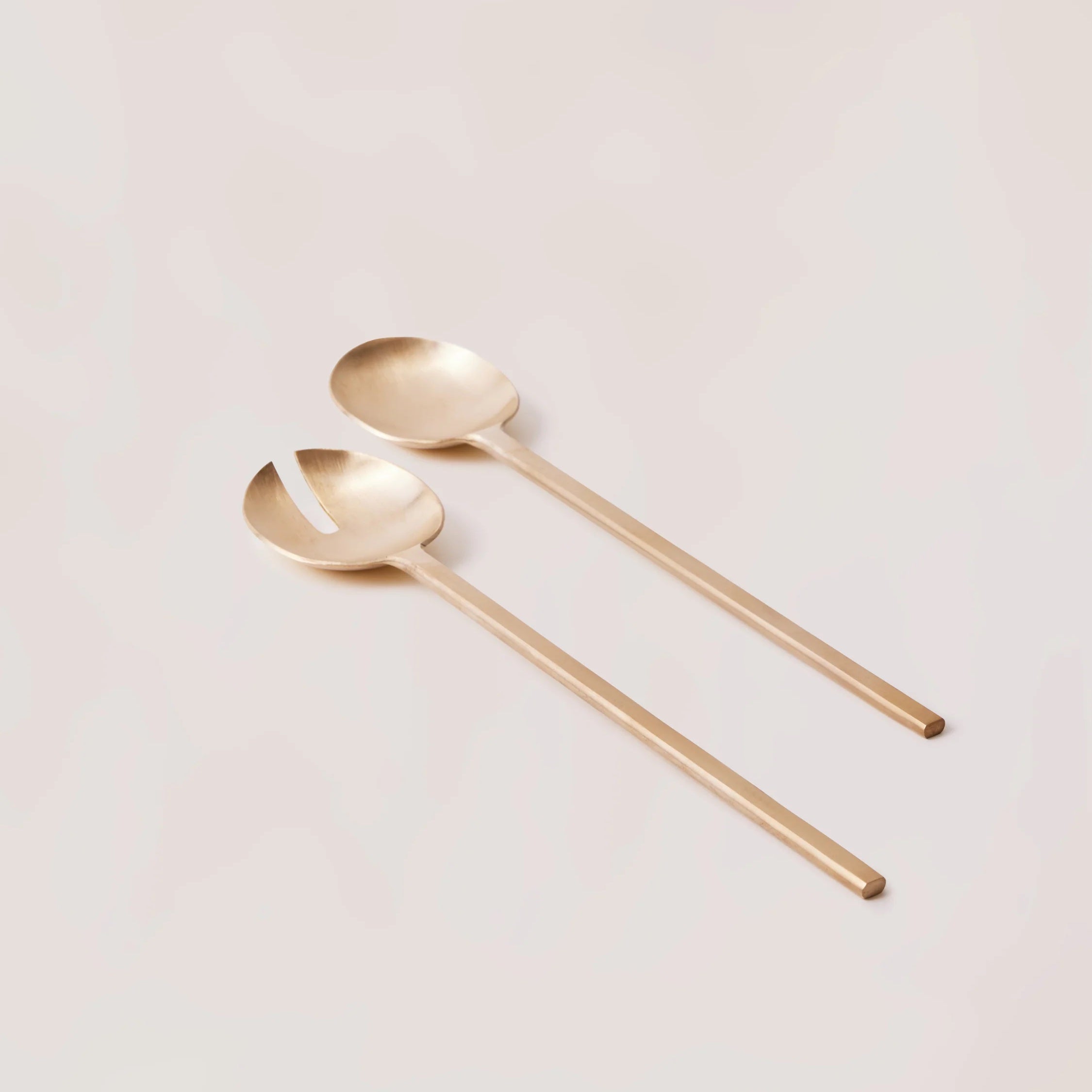 Salad Servers – Brass Serving Utensil Set