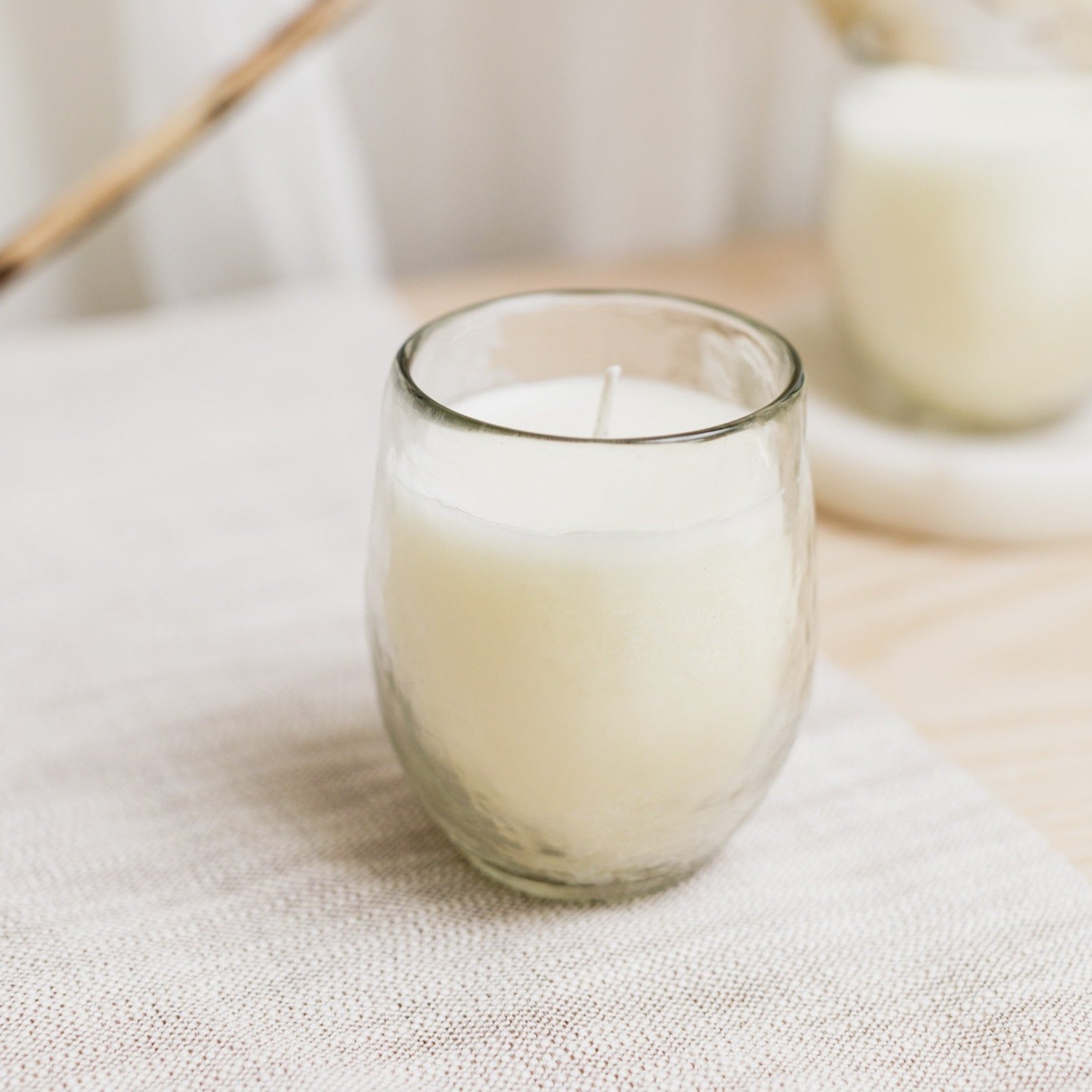 Hand-Poured Pebbled Votive Candles – Set of 3 | Textured Neutral Decorative Candles