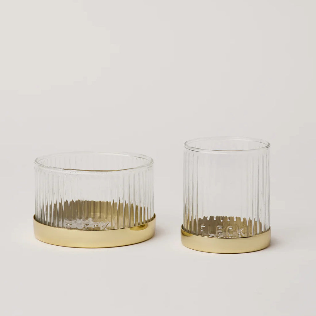 Fluted Glass Votive Set | Fleck | Sorelle Rossi Shoppe