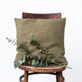 Olive Linen Cushion Covers | Set of 2