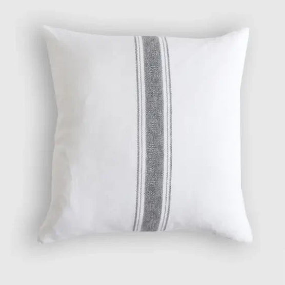 Casa Stone-Washed Linen Pillow Cover – Striped | 100% Linen Decorative Cushion