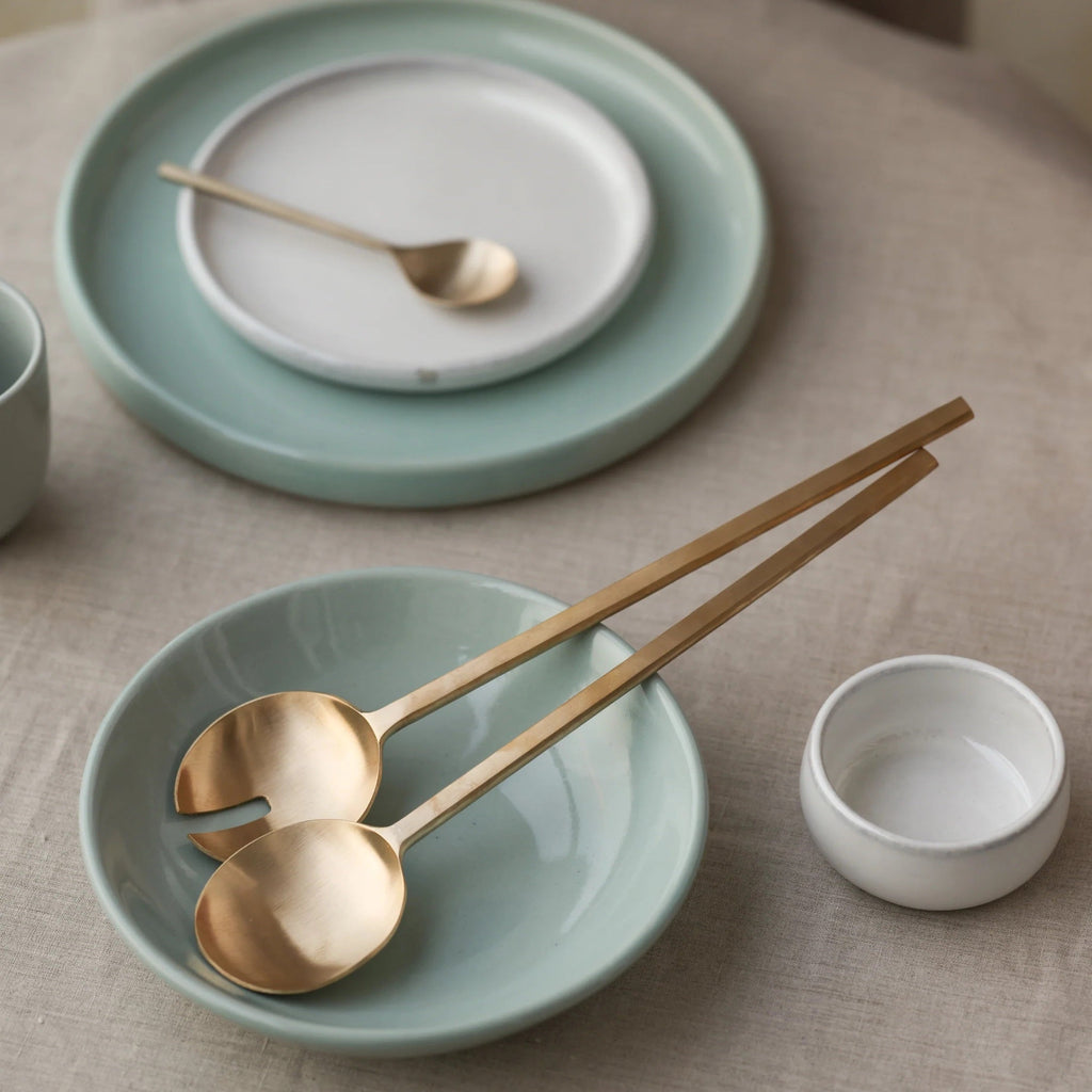 Salad Servers – Brass Serving Utensil Set