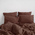 Chocolate Linen Duvet Cover Set
