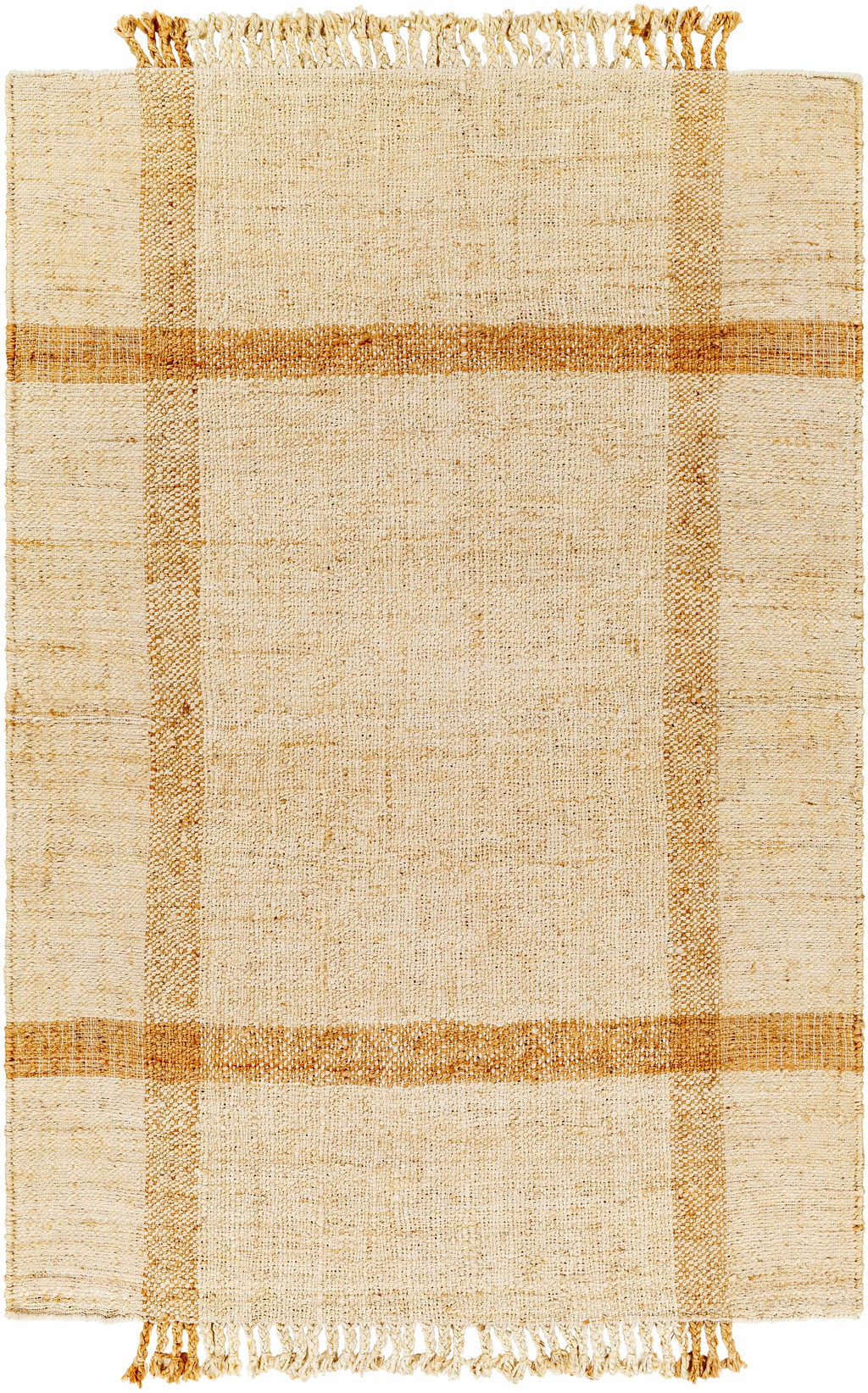 Errin Hand-Woven Jute Area Rug | Camel & Beige