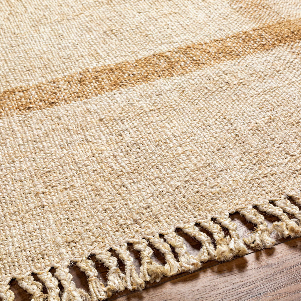 Errin Hand-Woven Jute Area Rug | Camel & Beige