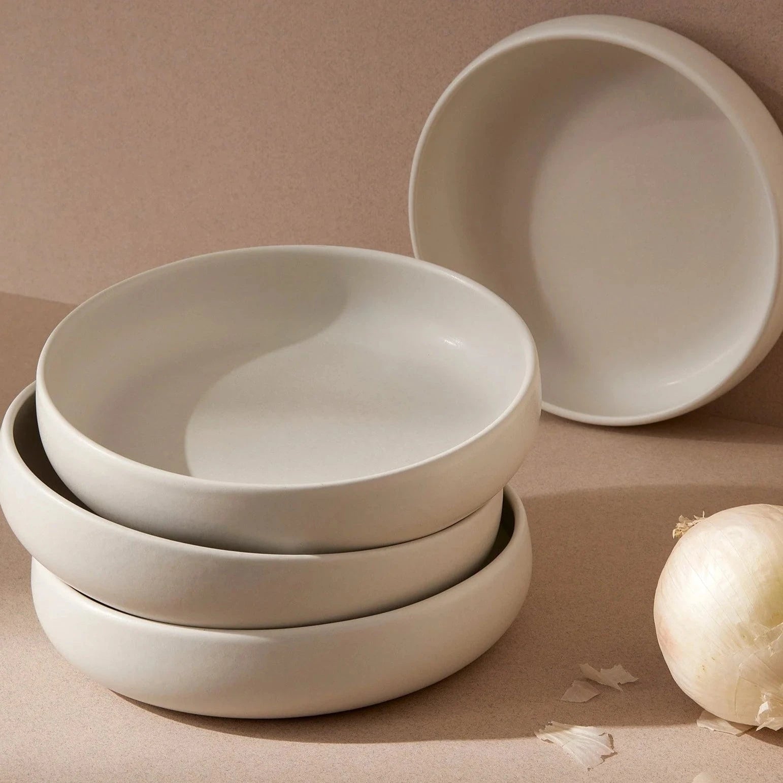 Tunisian Pasta Bowl Matte White | Gharyan Stoneware | Sorelle Rossi