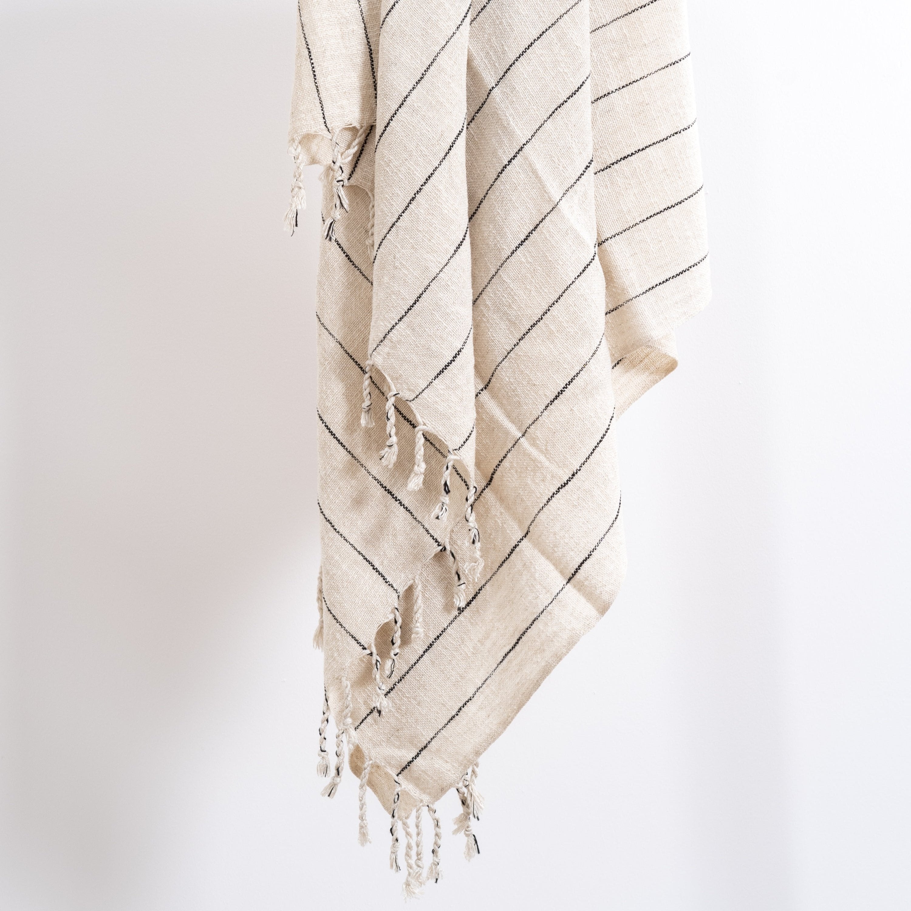 Turkish Cotton & Linen Bath Towel – Handwoven in Turkey | Multi-Use Bath, Beach & Throw (37” x 73”)Turkish Cotton & Linen B