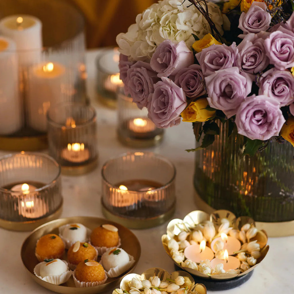 Fluted Glass Votive Set | Fleck | Sorelle Rossi Shoppe