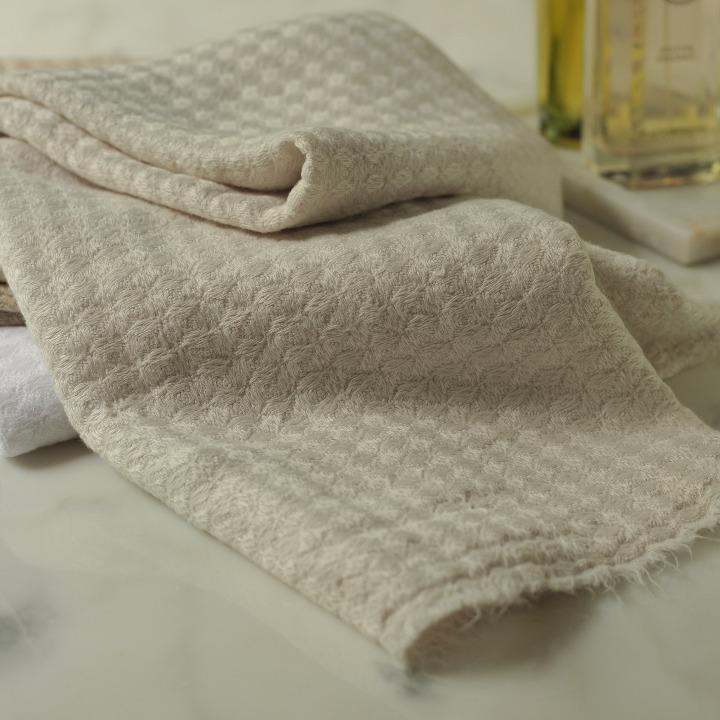 Hampton Linen Hand Towels – Set of 6 | 100% European Linen Kitchen & Bath Towels