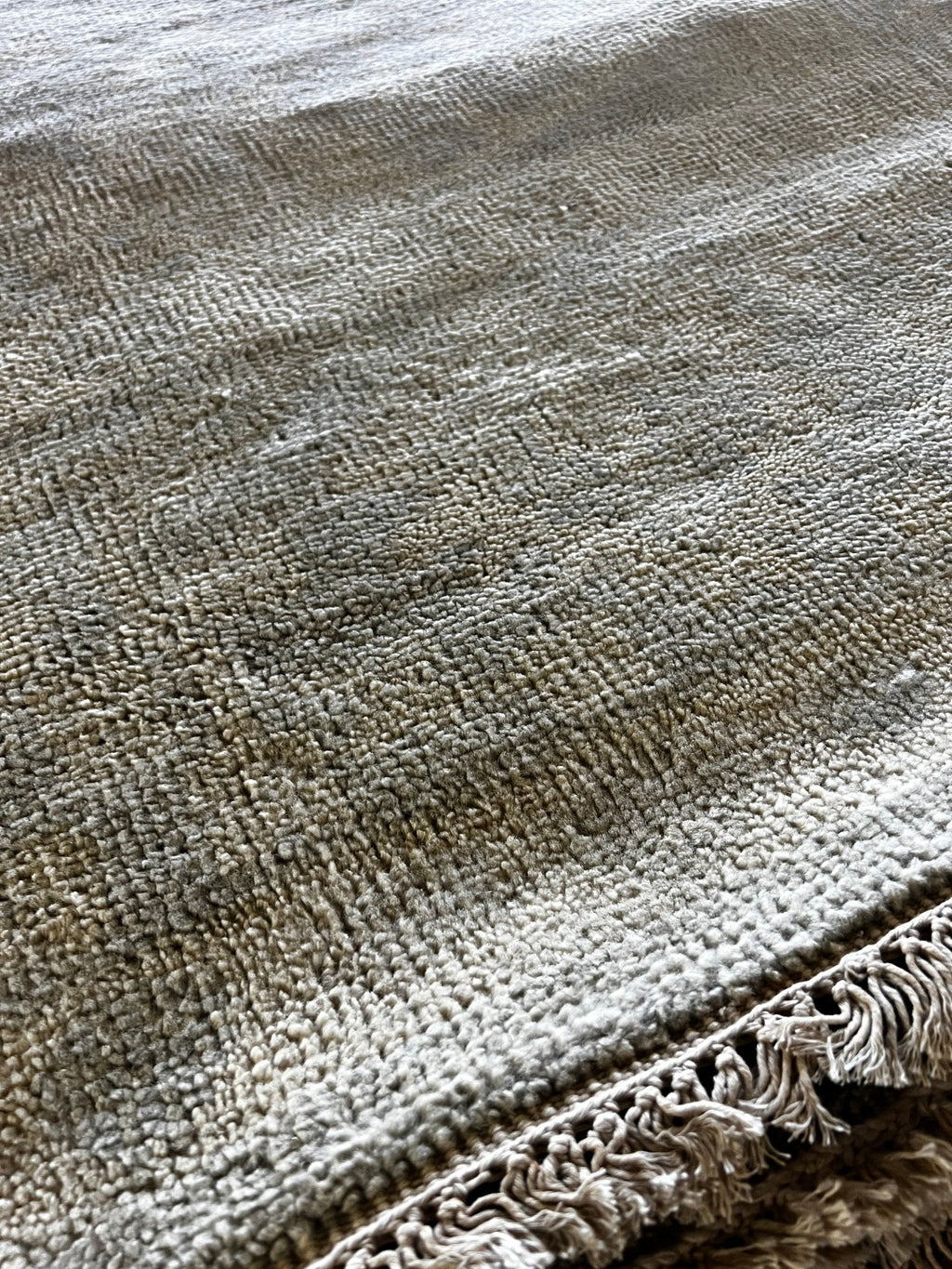 Hyacinth O'Hara 8x10 Aqua Hand-Knotted Oushak Rug