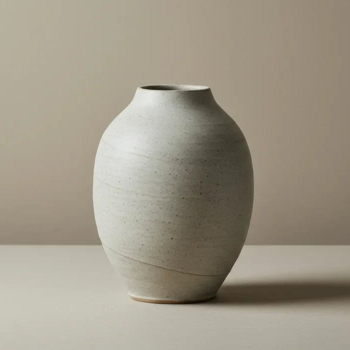 Textured Sculptural Vase | Earthy Neutral Decorative Vessel