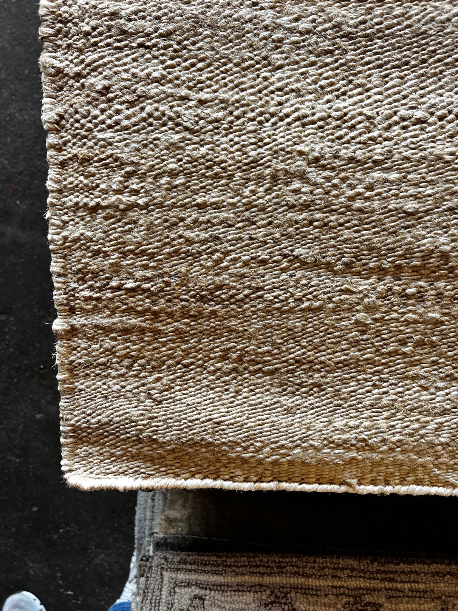 Iris Thayer 8.3x10 Textured Natural Beige Jute Rug