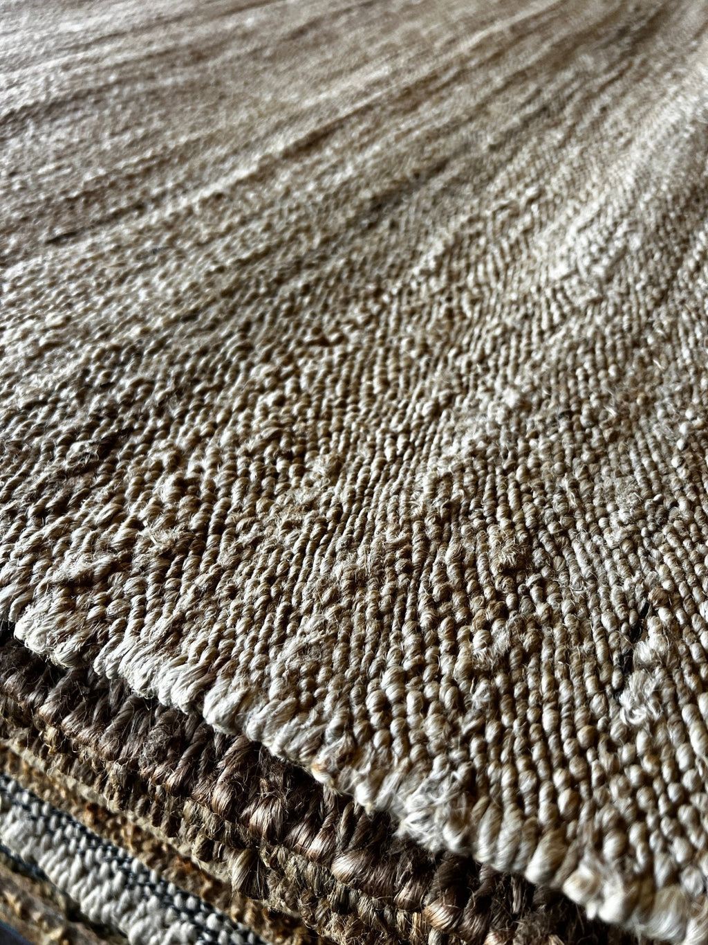 Iris Thayer 8.3x10 Textured Natural Beige Jute Rug