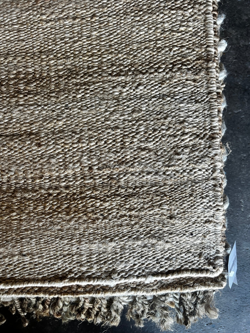 Iris Thayer 8.3x10 Textured Natural Beige Jute Rug