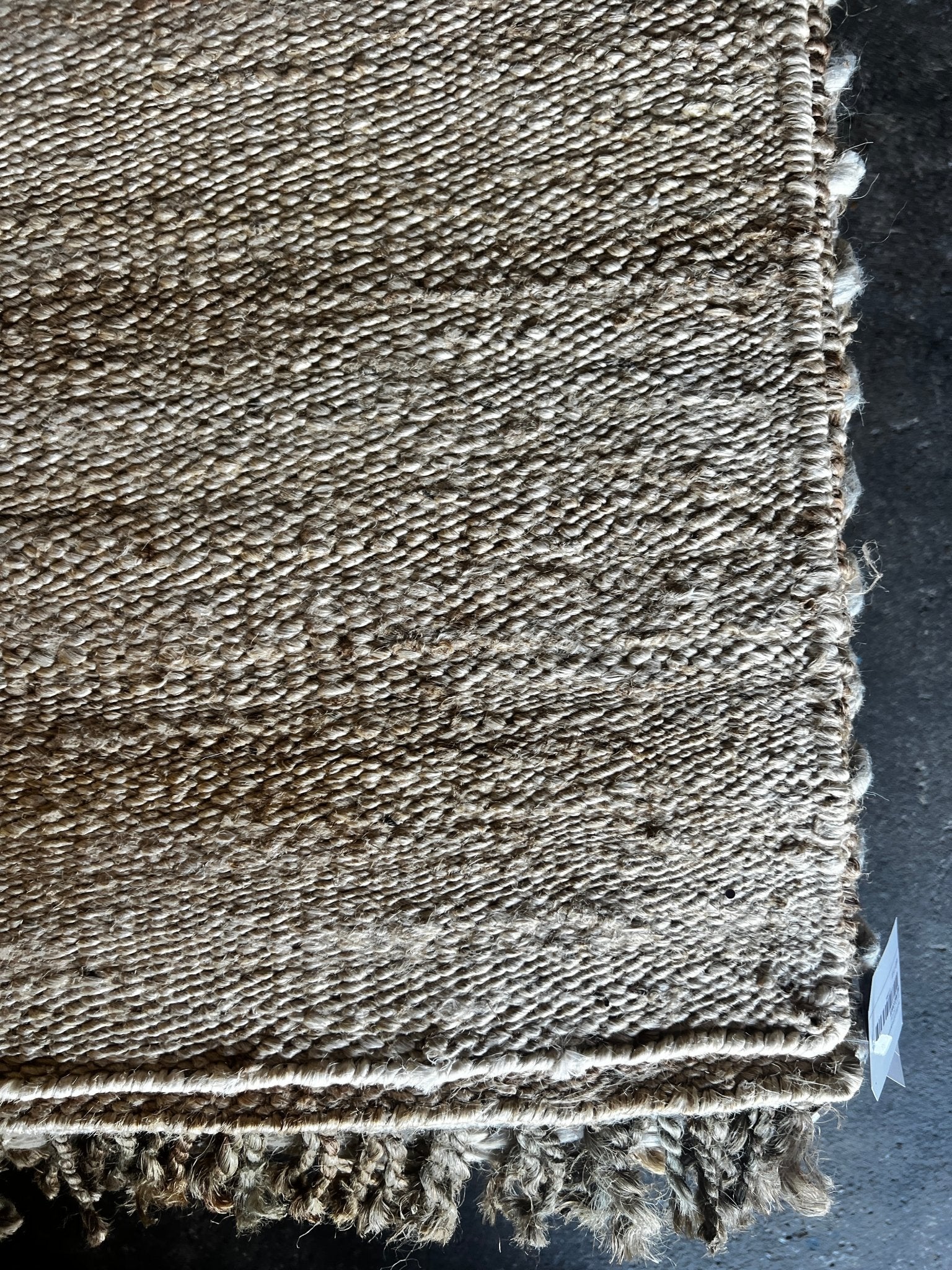 Iris Thayer 8.3x10 Textured Natural Beige Jute Rug