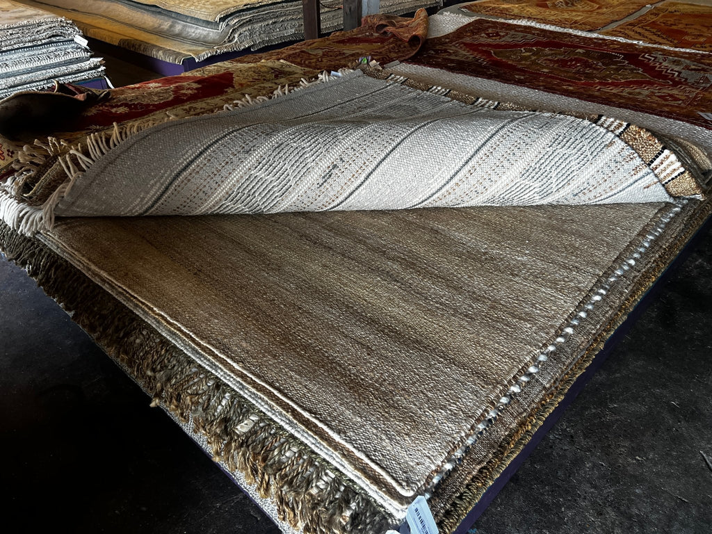 Iris Thayer 8.3x10 Textured Natural Beige Jute Rug