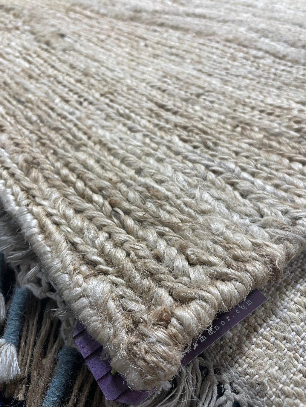 Keoki 8.3X10 Natural Design Handwoven Jute Soumak Rug