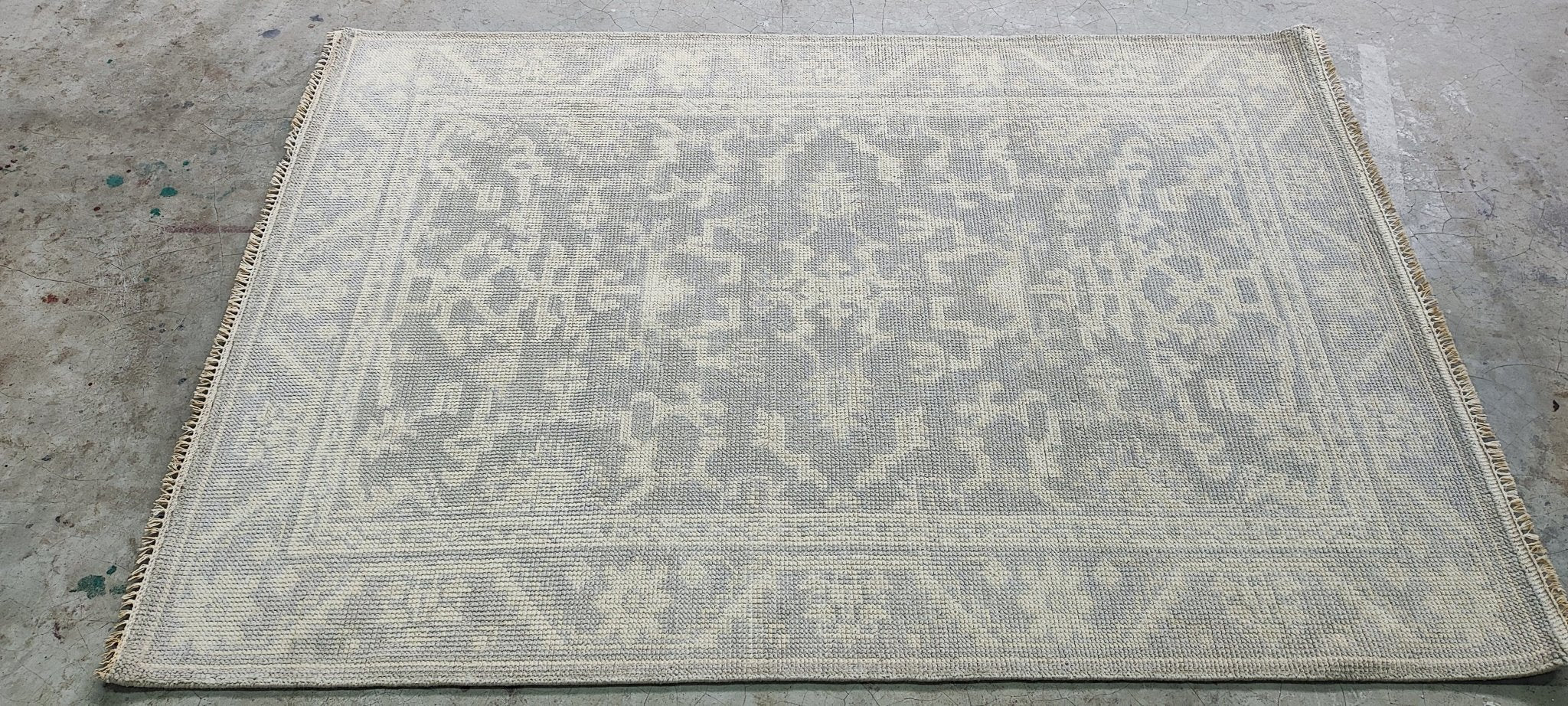 Margaret Sullivan 4x6 Silver and Grey Hand-Knotted Oushak Rug - CLEARANCE 30% OFF